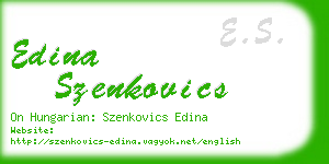 edina szenkovics business card